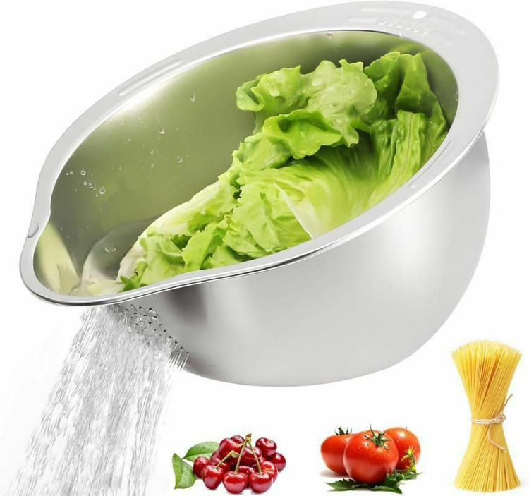 آبکش و برنج شور استیل