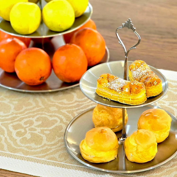 شیرینی خوری دوطبقه استیل