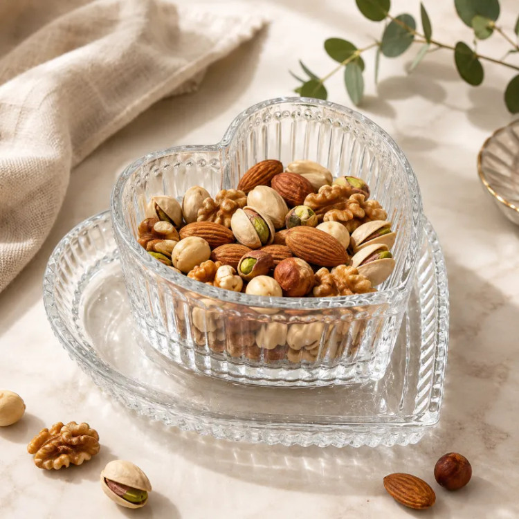 پیاله وپیش دستی طرح قلب