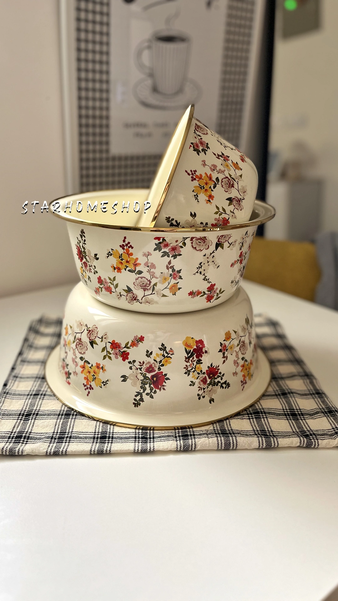 لگن لعابی طرح گل پاییزی